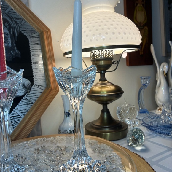 Gorham crystal lotus tulip candle holder - Picture 7 of 11